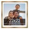 22x22 Frame with Mat - Bronze 26x26 Frame Wood Made to Display Print or Poster Measuring 22 x 22 Inches with White Photo Mat